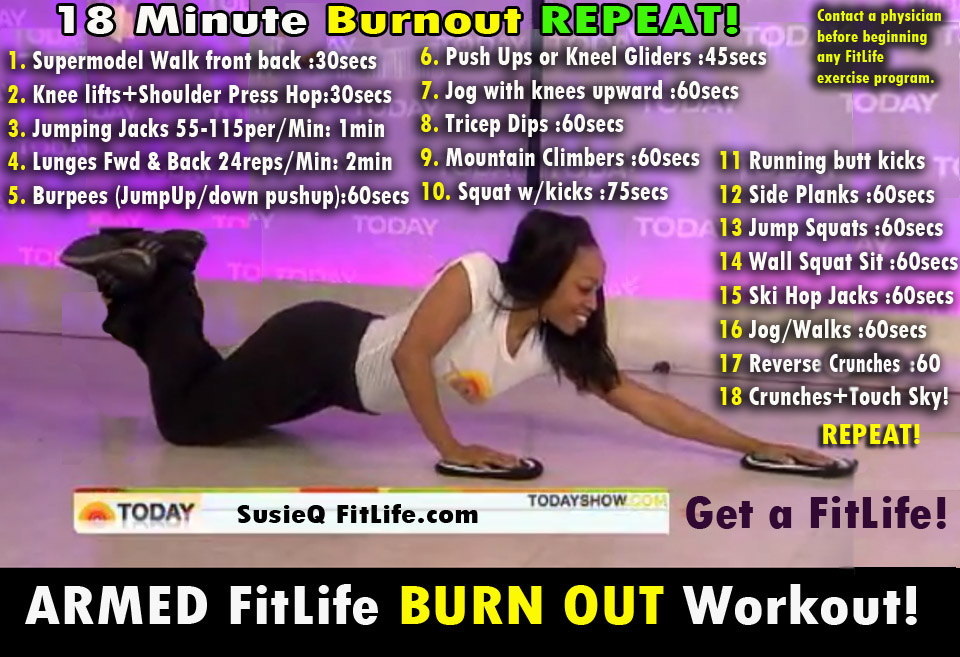 18 Minute BurnOut Workout from SusieQ FitLife