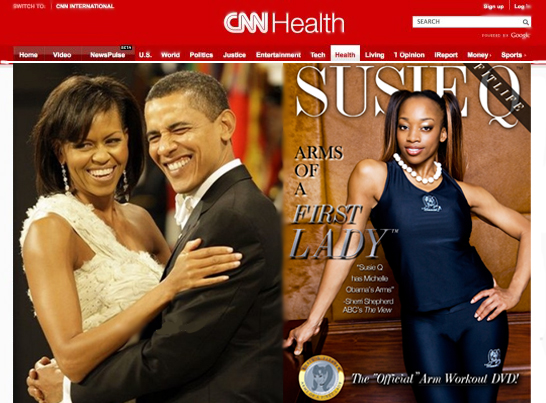 CNN Speaks on SusieQ FitLife Arms of the First Lady DVD!